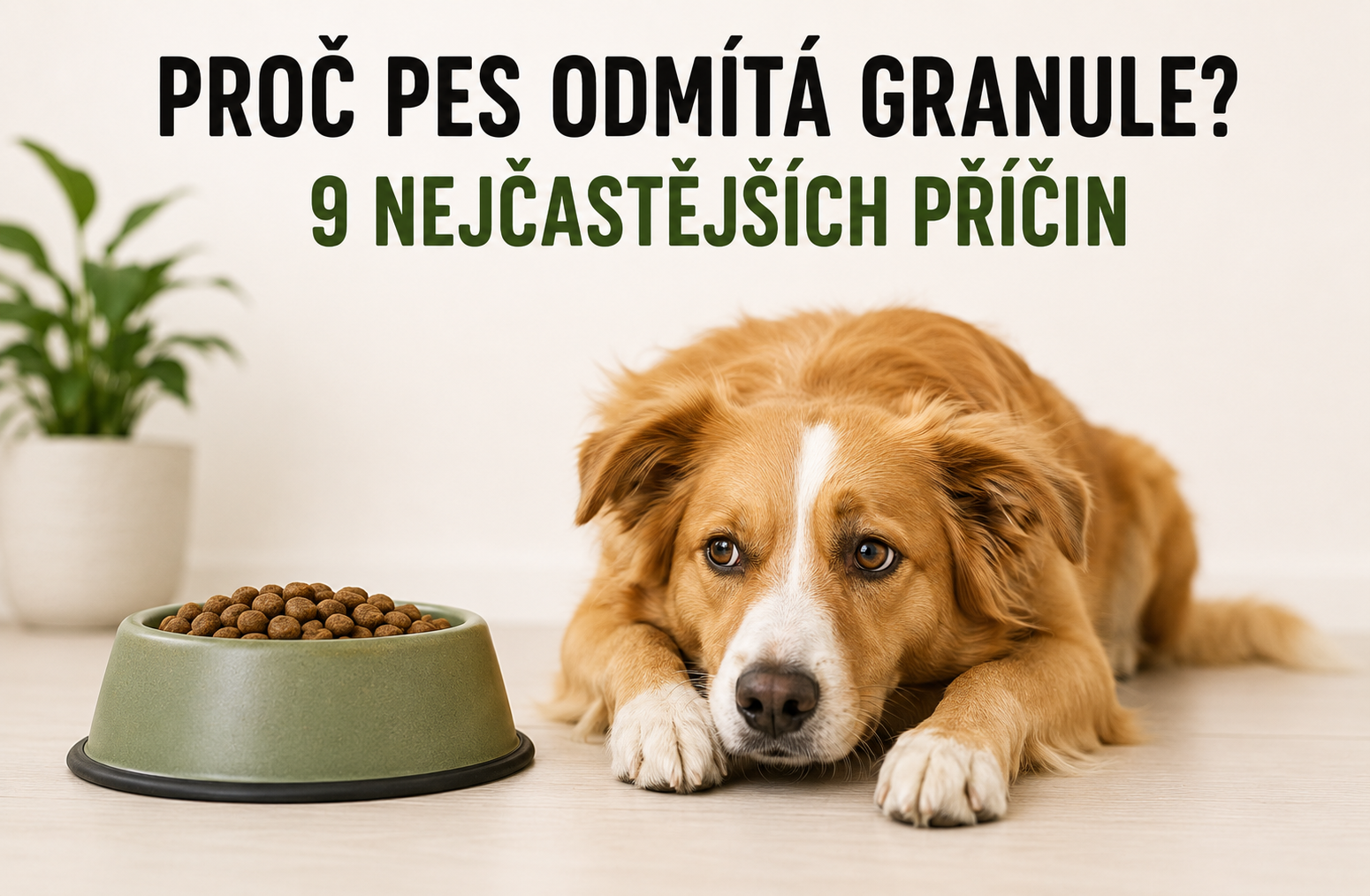 Proč pes odmítá granule? 9 nejčastějších příčin a jak je řešit